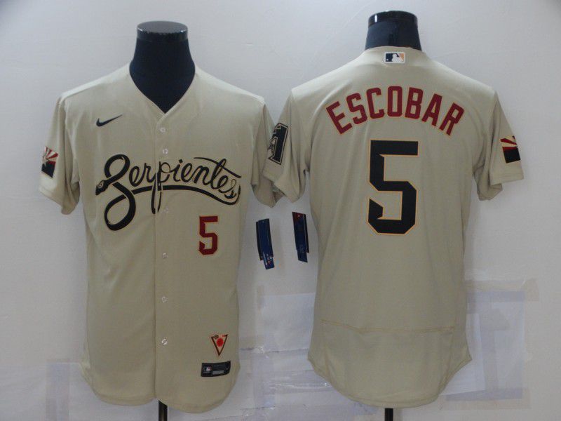 Men Arizona Diamondback #5 Escobar City Edition Gray Elite Nike 2021 MLB Jersey